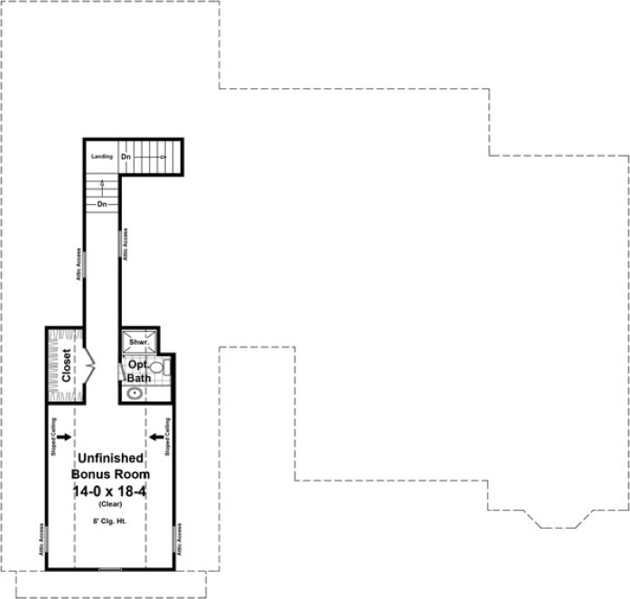 Attic Plan for House Plan #218522