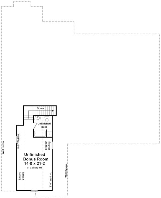 Attic Plan for House Plan #211052