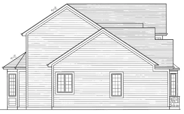 Left Elevation for House Plan #538522