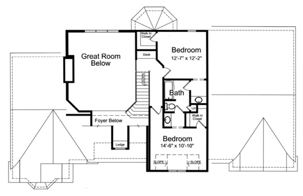 Second Floor Plan for House Plan #538522