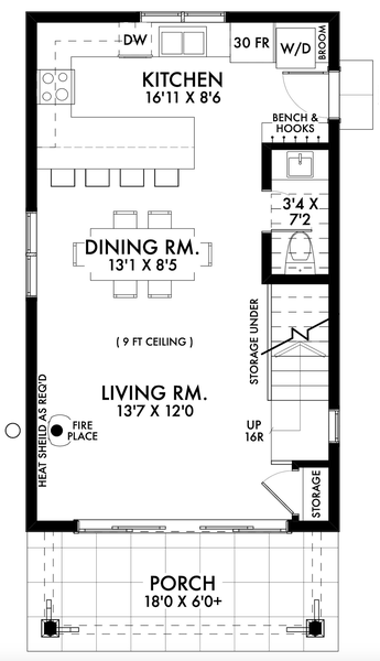 Main Floor Plan for House Plan #595301