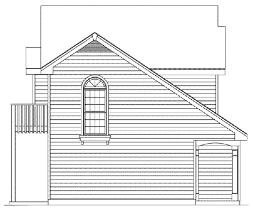 Left Elevation for House Plan #630826