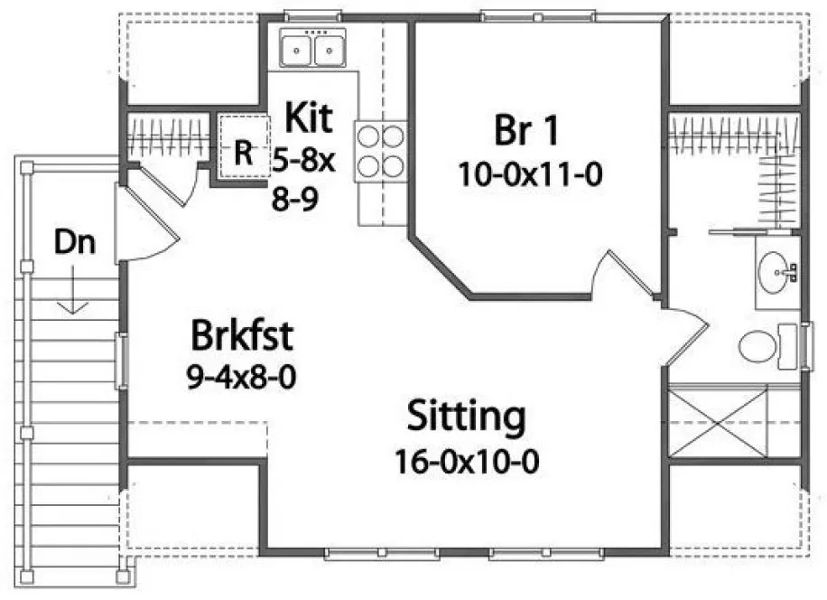 Second Floor Plan for House Plan #418411