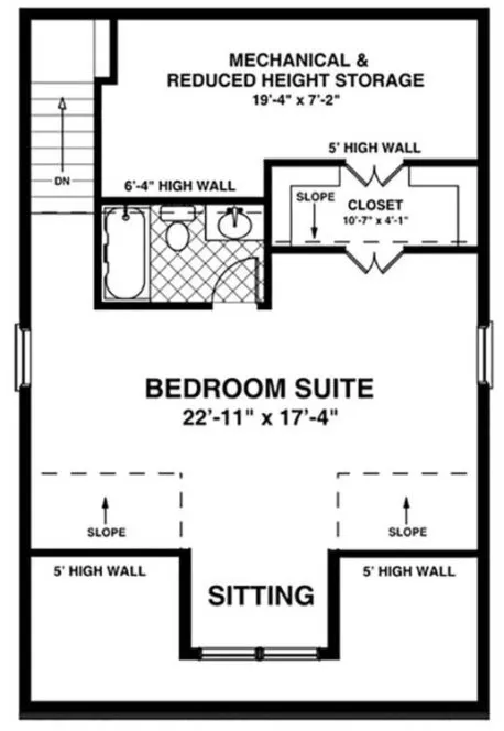 Second Floor Plan for House Plan #275080
