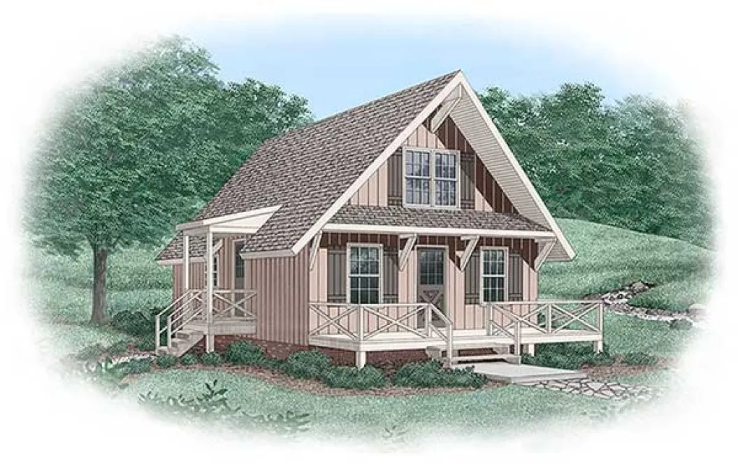 Full Rendering for House Plan #655301