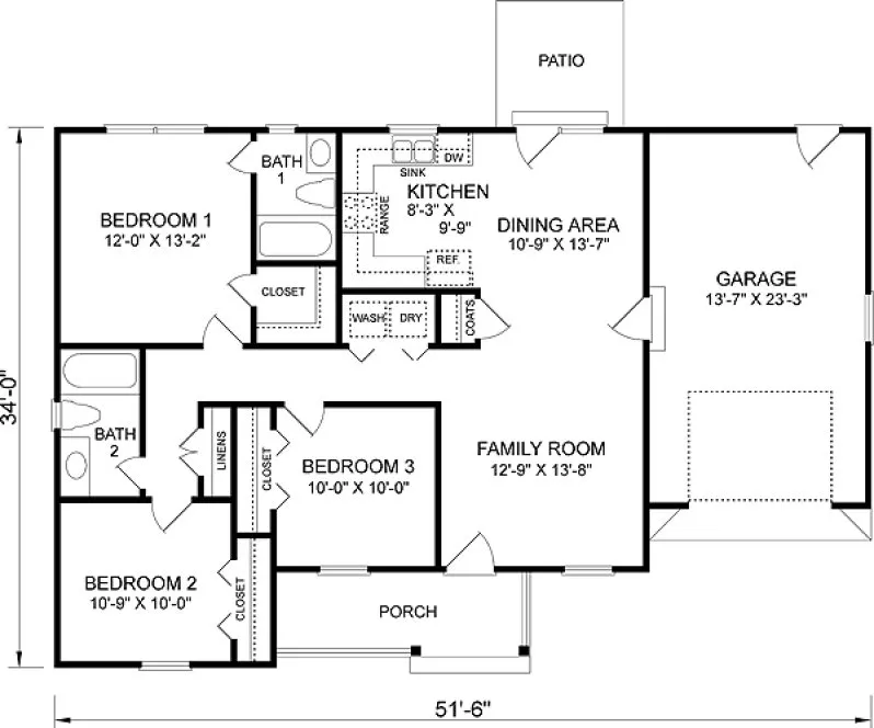 Main Floor Plan for House Plan #654311