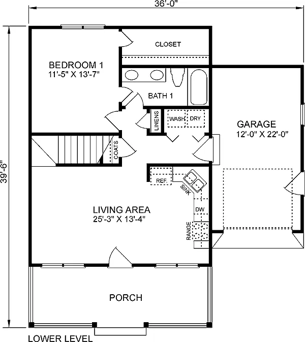 Main Floor Plan for House Plan #652721