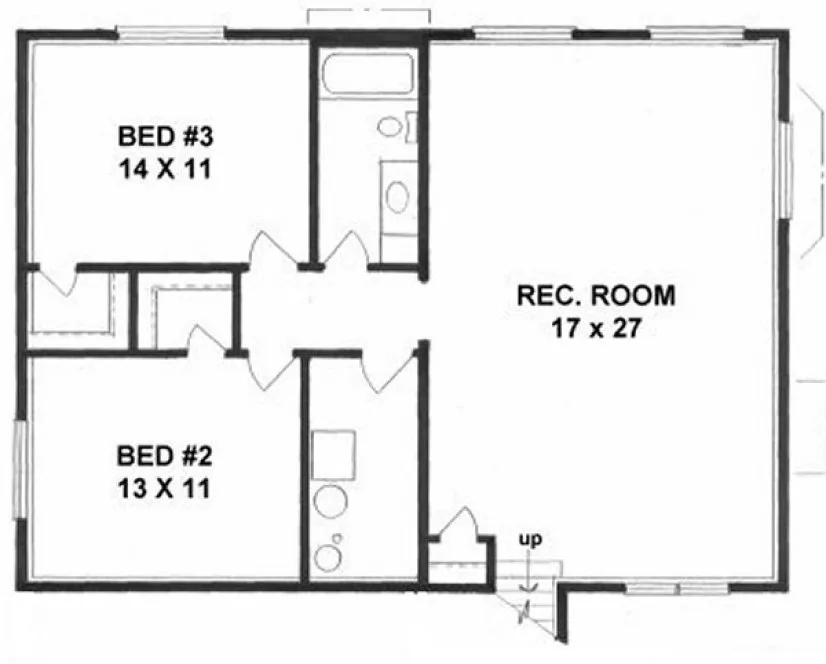 Basement Plan for House Plan #352411