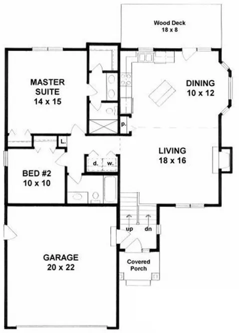 Main Floor Plan for House Plan #352411