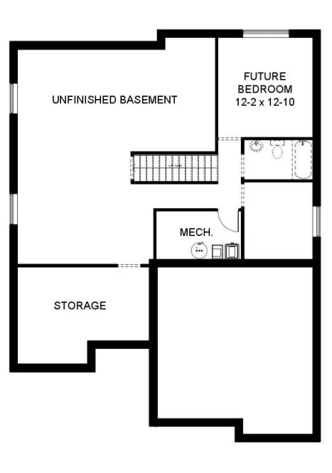 Basement Plan for House Plan #195390