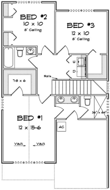 Second Floor Plan for House Plan #241941