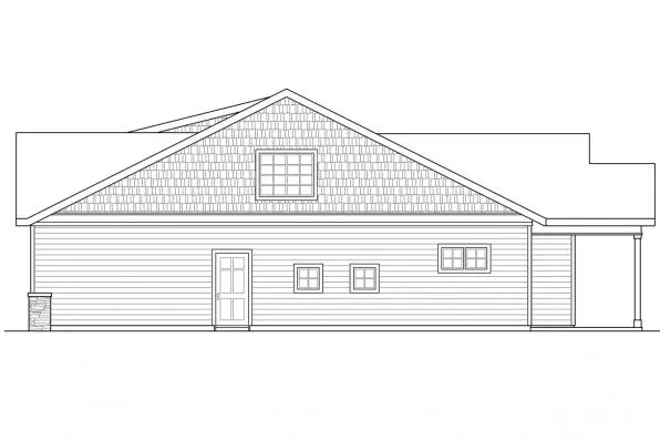 Right Elevation for House Plan #343671