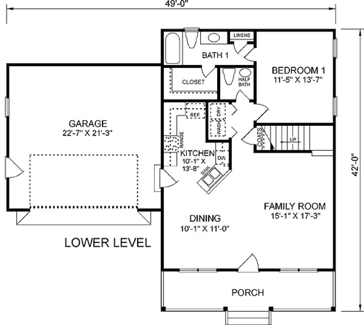 Main Floor Plan for House Plan #657941