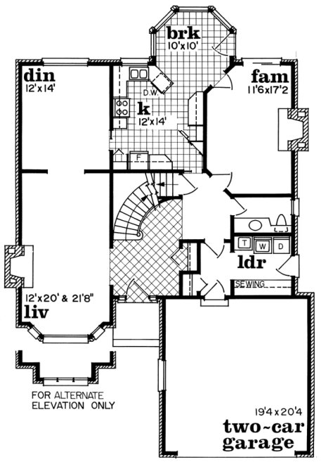 Main Floor Plan for House Plan #518652