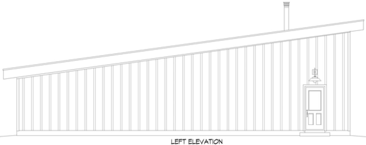 Left Elevation for House Plan #699471