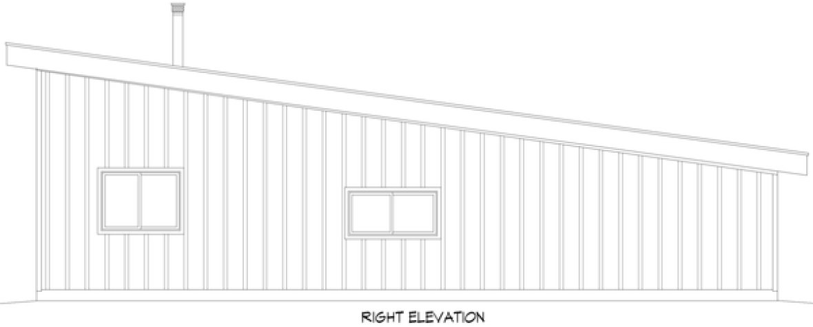 Right Elevation for House Plan #699471