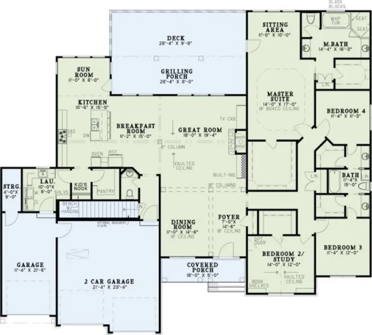 Main Floor Plan for House Plan #317092