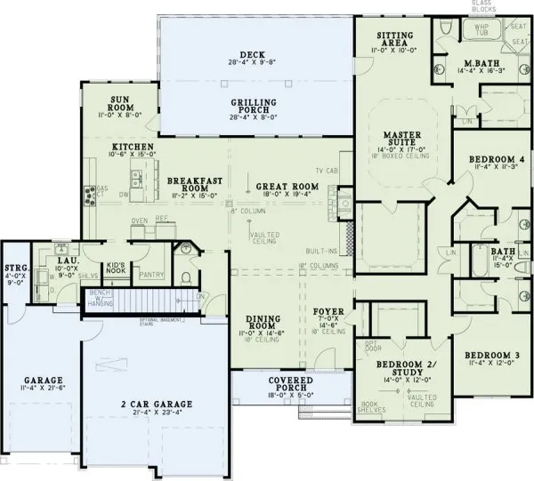 Main Floor Plan for House Plan #317092