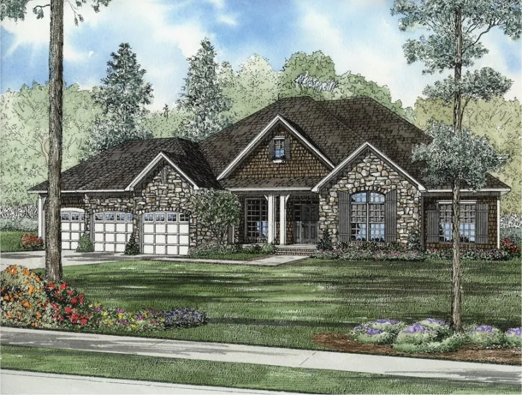 Full Rendering for House Plan #317092