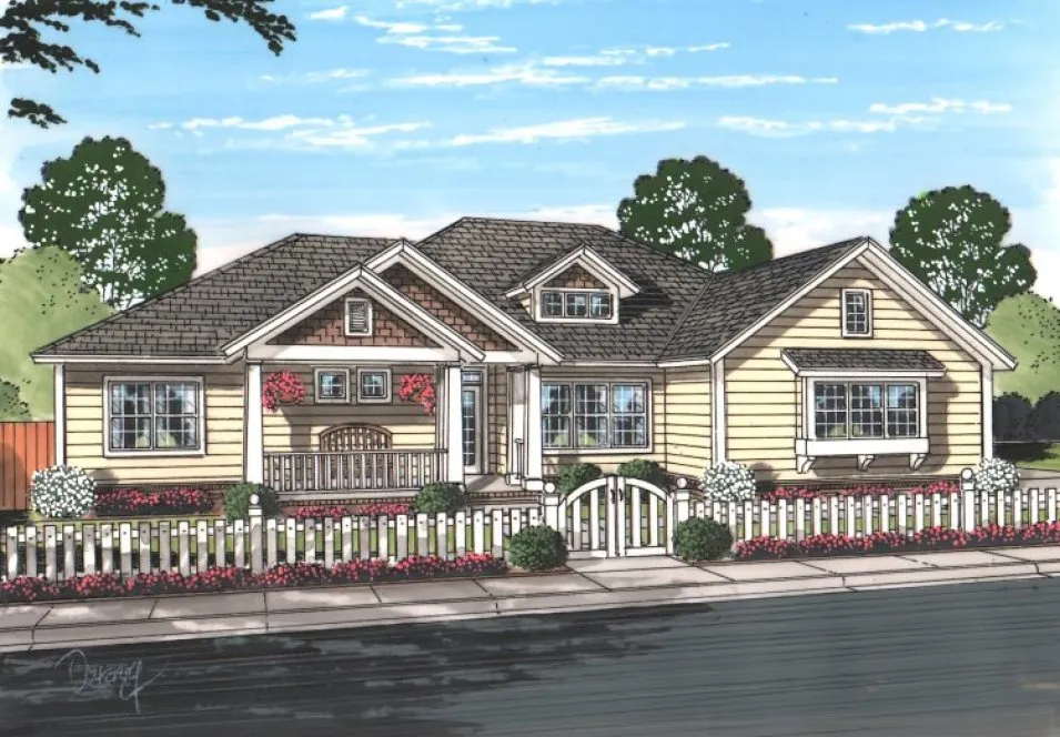 Full Rendering for House Plan #243912