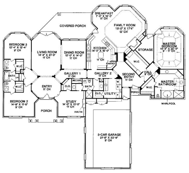 Main Floor Plan for House Plan #152133
