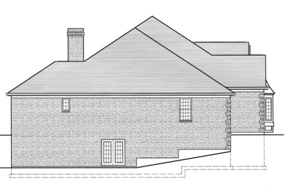 Left Elevation for House Plan #530753