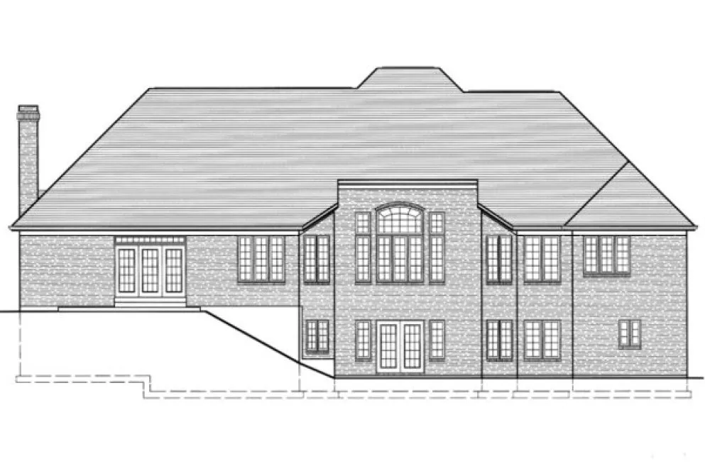 Rear Elevation for House Plan #530753