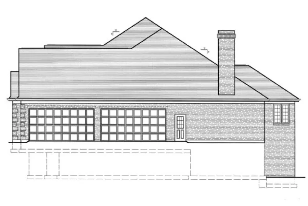 Right Elevation for House Plan #530753