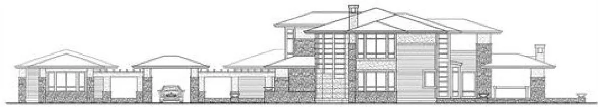 Right Elevation for House Plan #330574