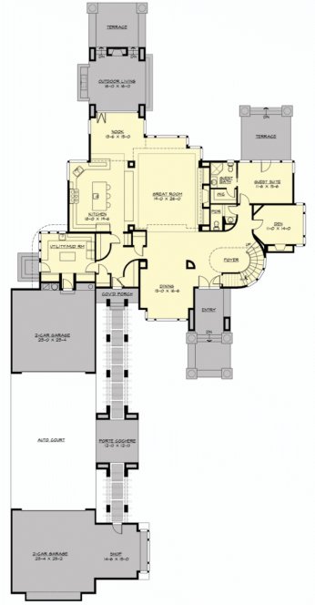 Main Floor Plan for House Plan #330574