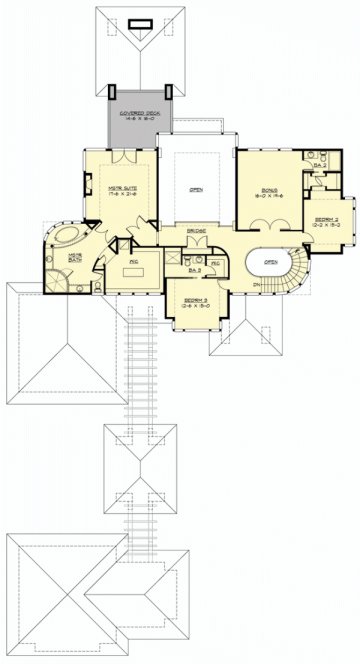 Second Floor Plan for House Plan #330574
