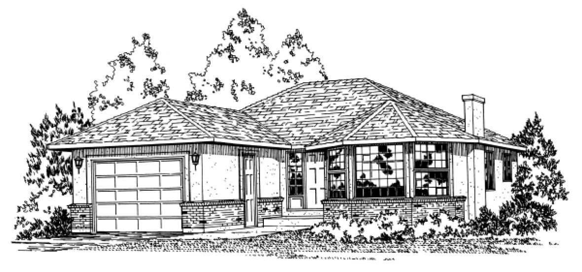 Full Rendering for House Plan #222170
