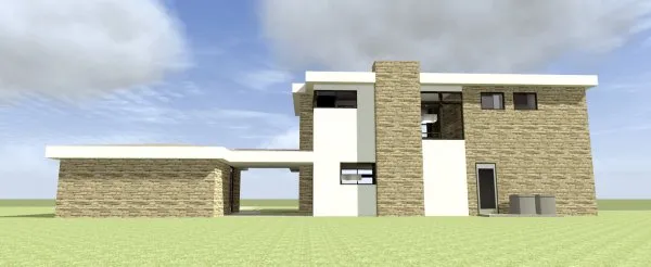 Rear Elevation for House Plan #669622