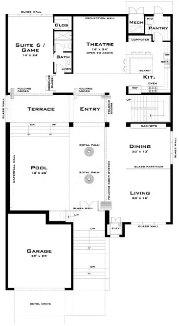 Main Floor Plan for House Plan #667574