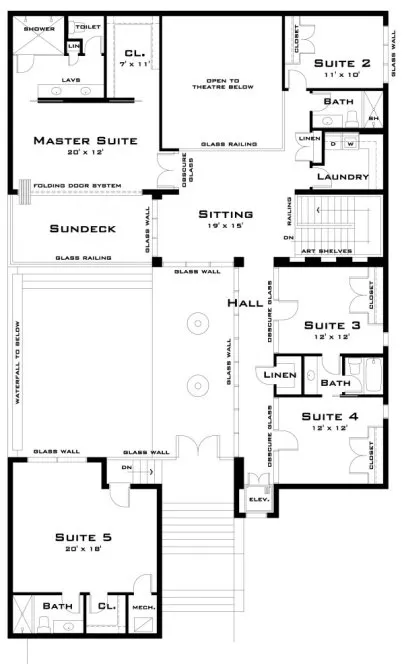 Second Floor Plan for House Plan #667574