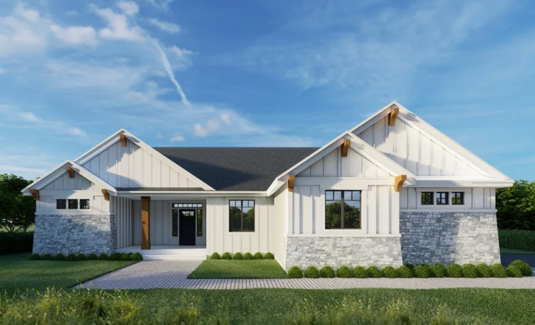 Full Rendering for House Plan #803751