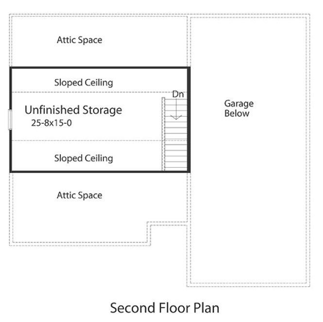 Second Floor Plan for House Plan #419891