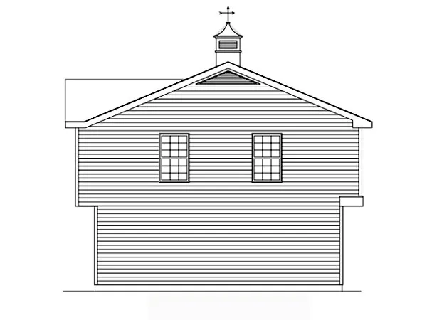 Left Elevation for House Plan #418402