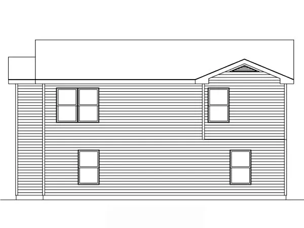 Rear Elevation for House Plan #418402