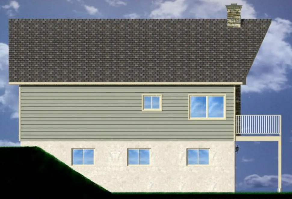 Left Elevation for House Plan #195091