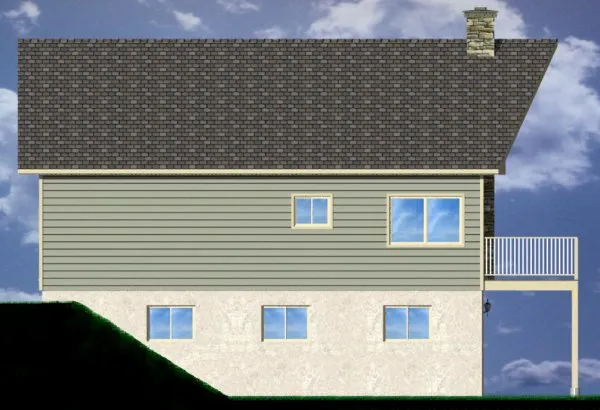 Left Elevation for House Plan #195091