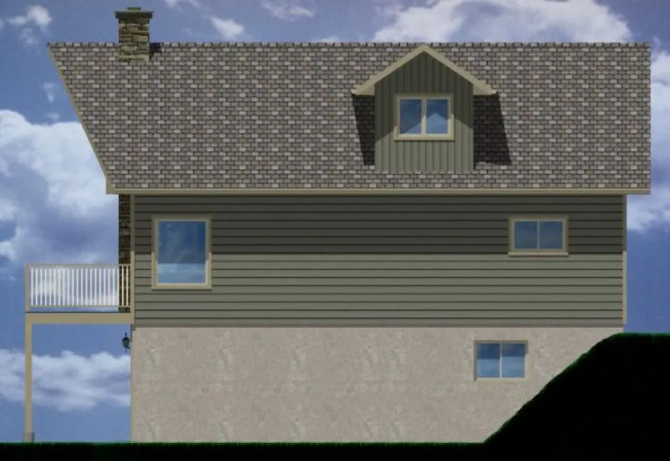 Right Elevation for House Plan #195091