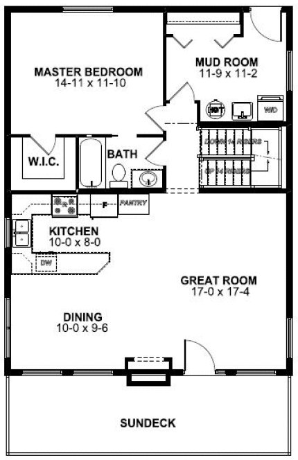 Main Floor Plan for House Plan #195091