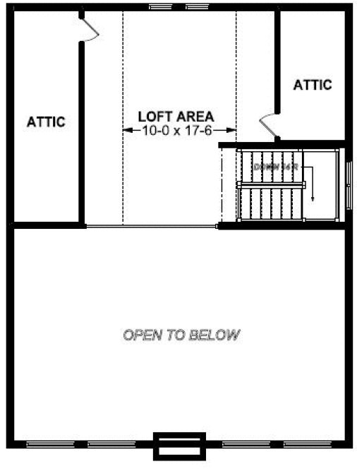 Second Floor Plan for House Plan #195091