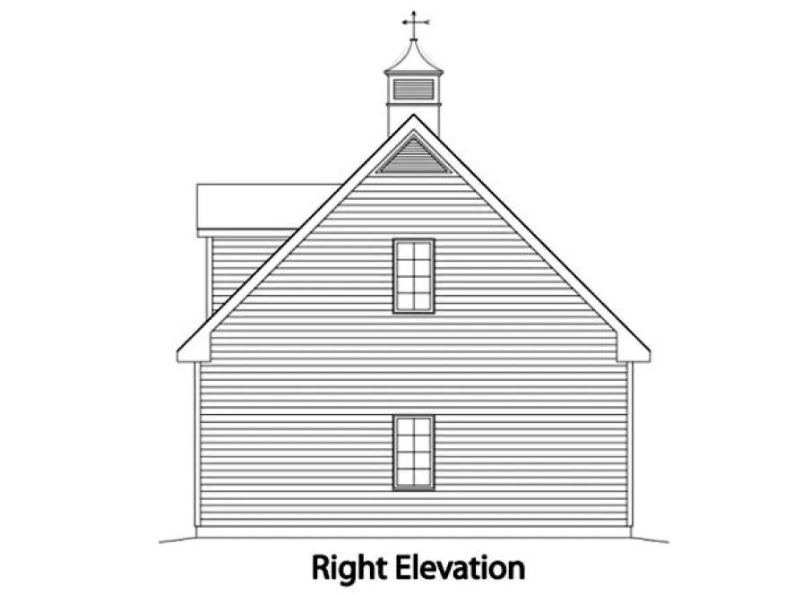 Right Elevation for House Plan #410801