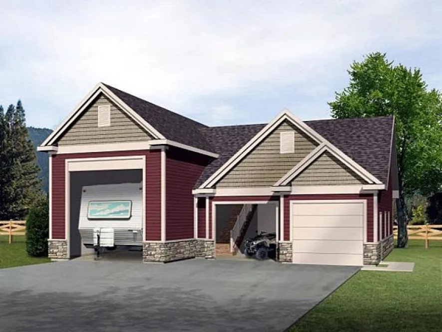 Full Rendering for House Plan #410391