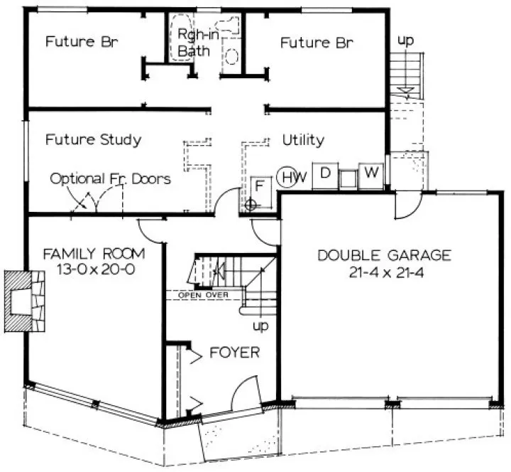 Basement Plan for House Plan #200292