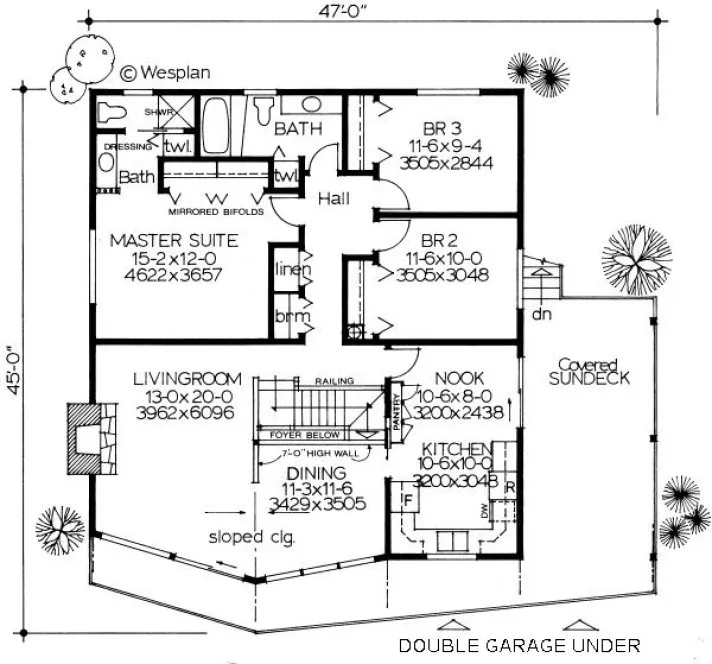 Main Floor Plan for House Plan #200292