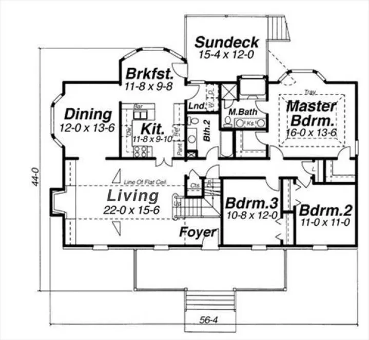 Main Floor Plan for House Plan #128332