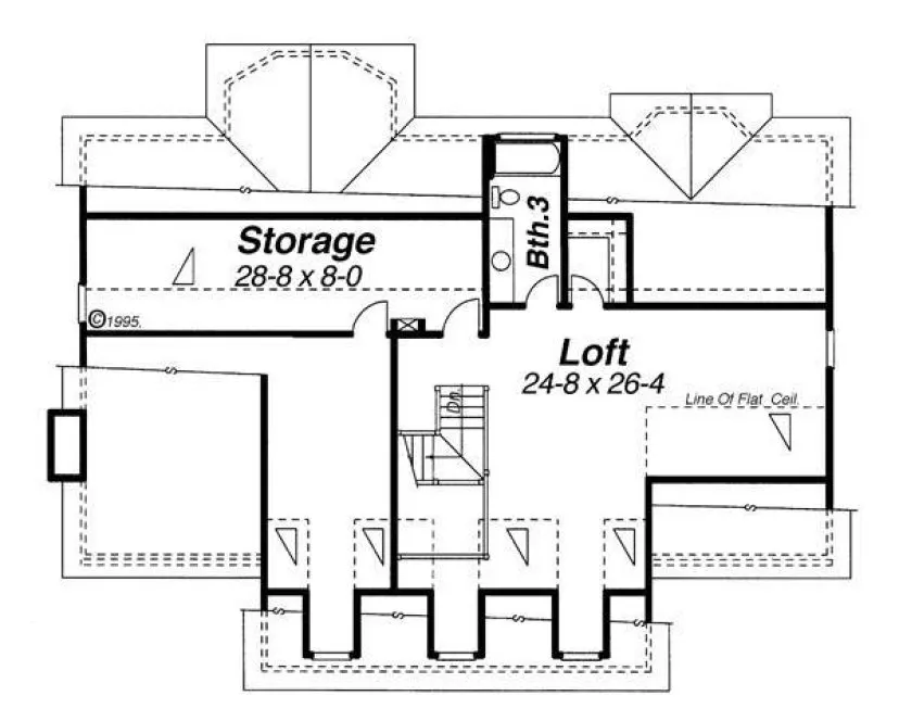 Second Floor Plan for House Plan #128332